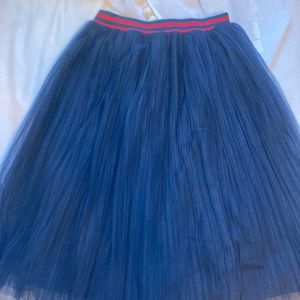 Blue poofy skirt